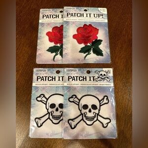 NEW Rose & Skull Patches